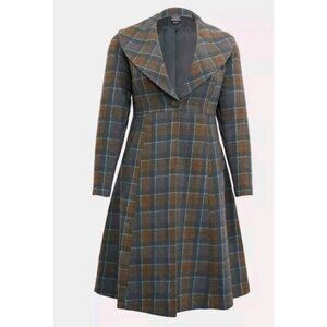 Outlander x Torrid Mackenzie Tartan Plaid Woolen Coat Fit & Flare